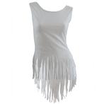 Partijverkoop - Top met franjes, ibiza - / festival style, Ophalen of Verzenden, Nieuw, Wit, Zonder mouw
