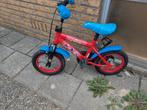 Spiderman fiets 12 inch, Fietsen en Brommers, Fietsen | Kinderfietsjes, Ophalen, Zo goed als nieuw, Minder dan 16 inch, Zijwieltjes