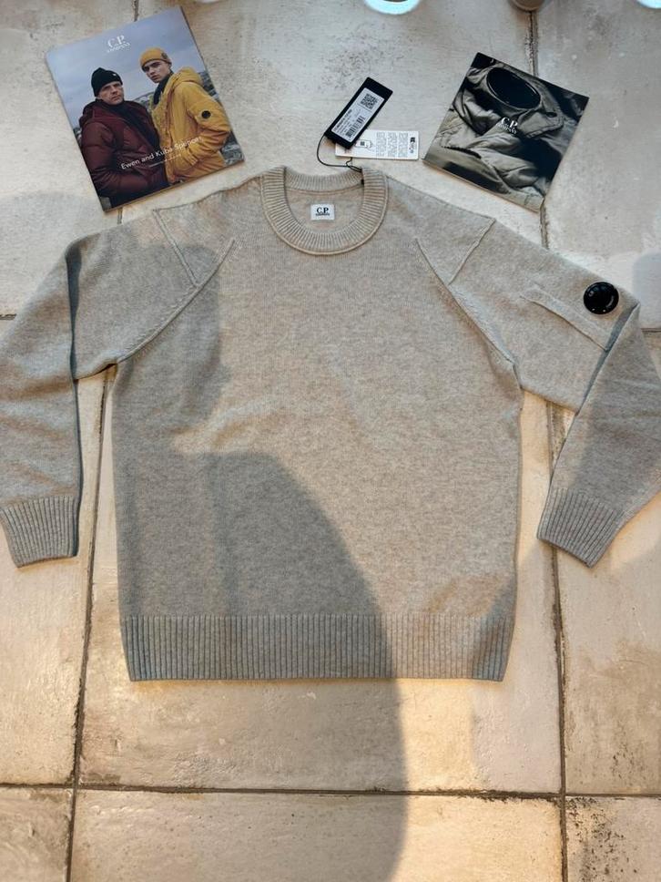 Nieuwe originele casual CP Company goggle lens trui Medium M, Kleding | Heren, Truien en Vesten, Nieuw, Maat 48/50 (M), Beige