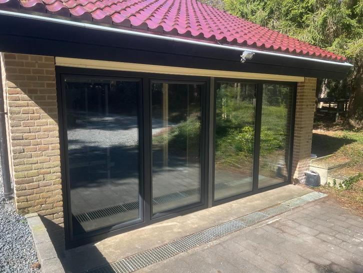 2 delige kantel schuifpuien in zwart kunststof, Vele kleuren, Doe-het-zelf en Verbouw, Kozijnen en Schuifpuien, Nieuw, Schuifpui