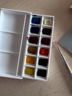 Winsor & Newton Cotman Waterverf + Kwast, Hobby en Vrije tijd, Schilderen, Ophalen of Verzenden, Gebruikt, Waterverf