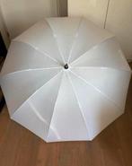 XXL Witte Paraplu - 130 cm doorsnee - zgan, Sieraden, Tassen en Uiterlijk, Paraplu's, Ophalen of Verzenden, Zo goed als nieuw