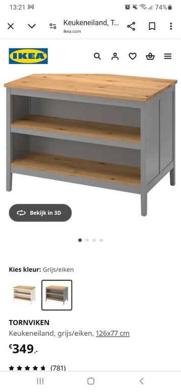 Keukeneiland en keukenkast beschikbaar voor biedingen
