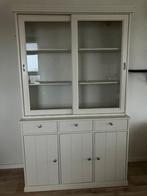 Vitrinekast (Wit / Beige / Crème kleur), Huis en Inrichting, Ophalen, 100 tot 150 cm, 150 tot 200 cm, 25 tot 50 cm