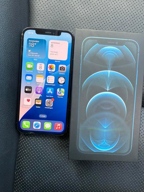 Iphone 12 Pro, Telecommunicatie, Mobiele telefoons | Apple iPhone, Zo goed als nieuw, 128 GB, Blauw, Ophalen of Verzenden