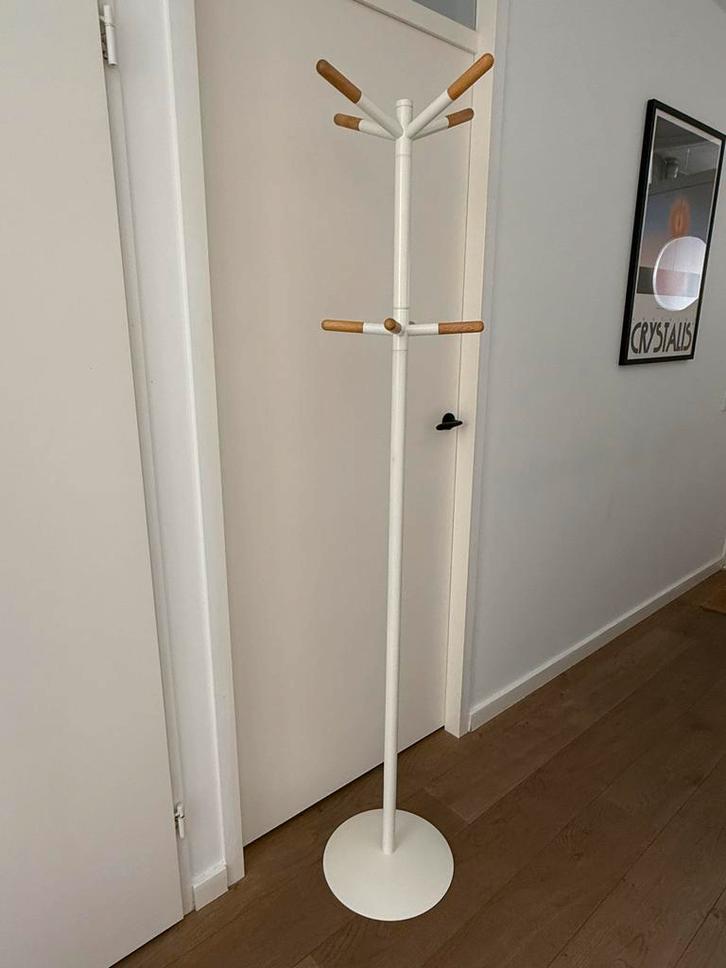 Witte Staande Kapstok - Hout Tip - Zuiver Design, Huis en Inrichting, Woonaccessoires | Kapstokken, Zo goed als nieuw, Staande kapstok