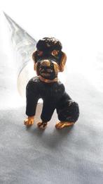 Oude Poedel Broche in Zwart/Goudkl. GRATIS Verzending., Verzenden, Overige materialen, Broche
