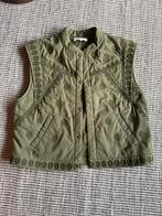 Ba&sh mina gilet legergroen borduring mt 38, Kleding | Dames, Bodywarmers, Ophalen of Verzenden, Zo goed als nieuw, Maat 38/40 (M)