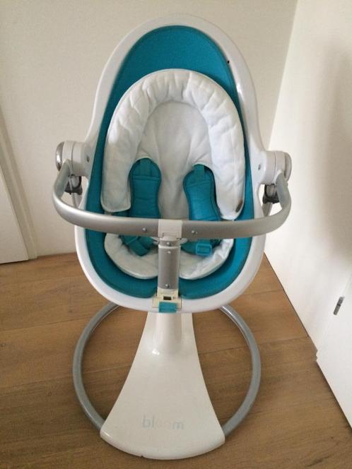 Kinderstoel BLOOM FRESCO turquoise met accessoires, Kinderen en Baby's, Kinderstoelen, Gebruikt, Meegroeistoel, Aanschuifbaar