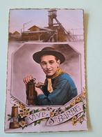 Franse ansichtkaart mijnwerker en kolenmijn, Ophalen of Verzenden, 1920 tot 1940, Ongelopen, Ambachten of Beroep