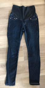 Donker blauwe jeans H&M zwangerschapsbroek mt M super skinny, Blauw, Maat 38/40 (M), H&M, Broek of Spijkerbroek
