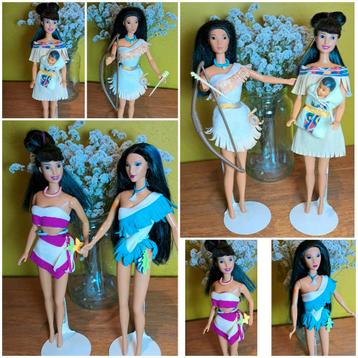 Vintage Disney Mattel Pocahontas en zusje Nakema 1990s beschikbaar voor biedingen