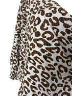 Studio Anneloes 'Joy Leopard Wrap Blouse' L, Bruin, Maat 42/44 (L), Ophalen of Verzenden, Zo goed als nieuw