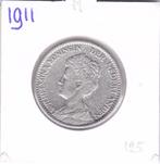 Schaarse 1 gulden 1911 voor 115 euro***, 1 gulden, Zilver, Ophalen of Verzenden, Koningin Wilhelmina