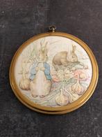 Beatrix Potter Schilderij Peter Rabbit en Benjamin Bunny, Ophalen of Verzenden, Zo goed als nieuw, Dier