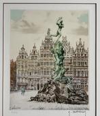 Roger Hebbelinck (1912-1987) - Antwerpen Brabofontein, Antiek en Kunst, Ophalen of Verzenden