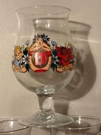 Duvel glazen 14 stuks; zeldzame M. Schiffmacher, Ophalen, Gebruikt, Glas of Glazen, Duvel