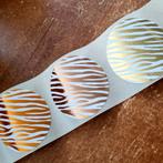 Sluitstickers zebra print stickers goudfolie strepen glans, Verzenden, Nieuw, Meerdere stickers