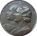 Nederland penning huwelijk Juliana/Bernhard 1937 (zeldzaam), Ophalen of Verzenden, Brons, Nederland