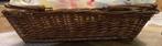 Vintage rieten mand met 2 hengsels, Ophalen of Verzenden, Gebruikt, Rechthoekig, Overige materialen