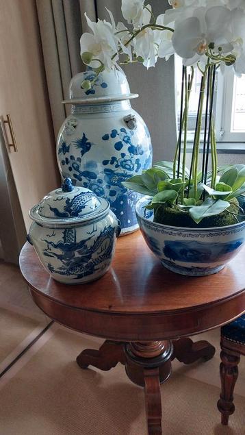 Chinese dekselpot/gemberpot,  ALLEEN POT LINKS VOORAAN! beschikbaar voor biedingen
