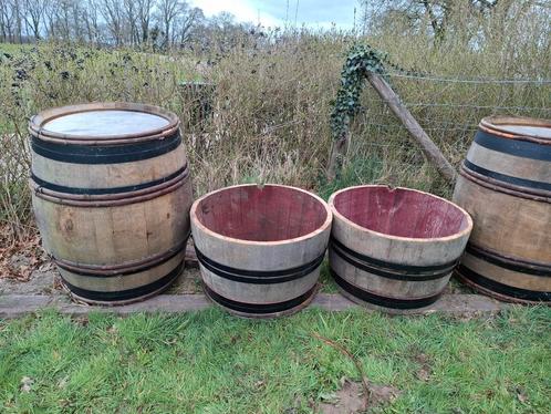 Eiken bloembakken van 225liter wijnvat, Tuin en Terras, Planten | Fruitbomen, Appelboom, Lente, Ophalen of Verzenden
