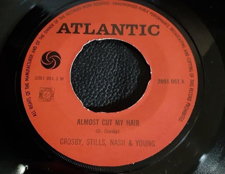 Crosby, Stills, Nash & Young ‎– Almost Cut My Hair, Cd's en Dvd's, Vinyl Singles, Gebruikt, Single, Pop, 7 inch, Verzenden