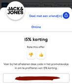 15% korting Jack & Jones - Direct online te gebruiken!, Eén persoon, Kortingsbon