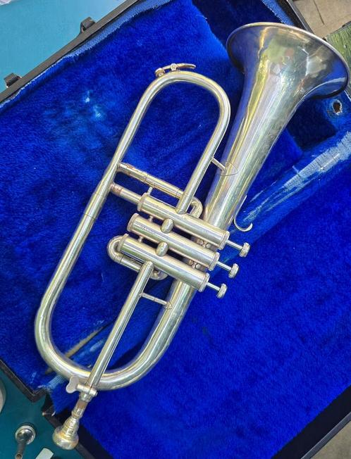 Althoorns en bugels en baritons, Muziek en Instrumenten, Blaasinstrumenten | Overige, Gebruikt, Koperblazer, Met koffer of draagtas