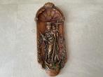 Wandplaquette Madonna en kind van Ceracast in houtlook, Antiek en Kunst, Verzenden