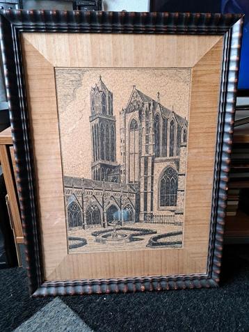 Domtoren van Utrecht met houten Passe-Partout. beschikbaar voor biedingen