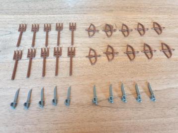 Partij N665=30x Nieuwe Lego ridder wapens (Meerdere setjes) beschikbaar voor biedingen