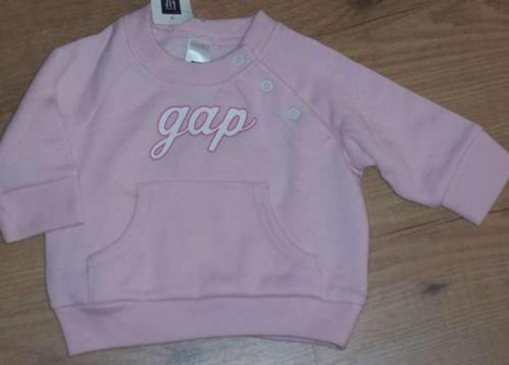 Lichtroze GAP meisjes sweater maat 50/56 *NieuW* a, Kinderen en Baby's, Babykleding | Maat 50, Nieuw, Meisje, Truitje of Vestje