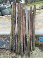 10 Gecreosoteerde Weidepalen - Verschillende Lengtes, Tuin en Terras, Palen, Balken en Planken, Ophalen of Verzenden, Gebruikt