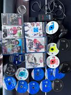 PlayStation 2 slim zwart veel game demo discs free mcboot, Ophalen of Verzenden, Zo goed als nieuw, Zwart, Met 2 controllers