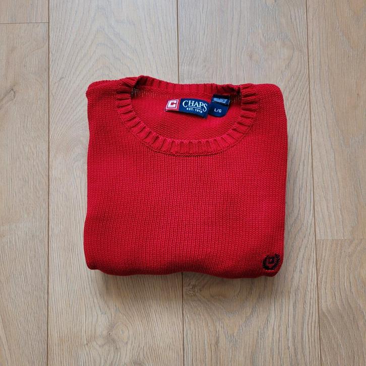 Chaps Ralph Lauren Trui - Maat L - Rood, Kleding | Heren, Truien en Vesten, Zo goed als nieuw, Maat 52/54 (L), Rood, Ophalen of Verzenden