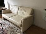 Leren bankje, cremekleur, Ophalen, Gebruikt, Tweepersoons, Minder dan 150 cm