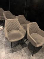 6 grijze eetkamerstoelen van Riverdale, Ophalen, Gebruikt, Grijs, Vijf, Zes of meer stoelen