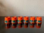 6 Retro 70’s oranje Emsa eierdopjes Seventies, Ophalen of Verzenden, Overige typen
