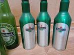 Heineken bierflesjes 3 keer aluminium en 3 keer glas, Ophalen of Verzenden, Zo goed als nieuw, Glas of Glazen, Heineken