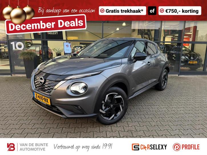 Nissan Juke 1.6 Hybrid N-Connecta *Trekhaak & Winter Pack*, Auto's, Nissan, Bedrijf, Te koop, Juke, ABS, Achteruitrijcamera, Airbags