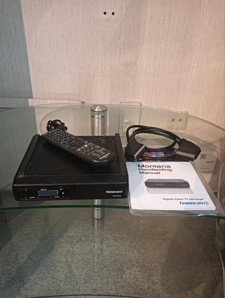 HOMECAST "MONTANA" Digitale TV ontvanger compleet i.z.g.st, Audio, Tv en Foto, Decoders en Harddiskrecorders, Zo goed als nieuw