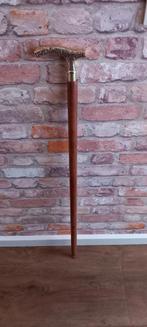 NIEUW:91cm houten wandelstok met een messing handvat, Diversen, Wandelstokken, Nieuw, Ophalen of Verzenden