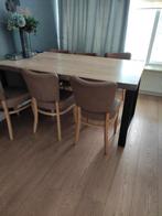 Boomstamtafel van iepen, Huis en Inrichting, Tafels | Eettafels, Ophalen, 200 cm of meer, 50 tot 100 cm, Zo goed als nieuw