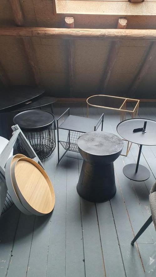 Bijzettafel, Dutch bone, Torna Lima, loft 42, By boo, Huis en Inrichting, Tafels | Bijzettafels, Zo goed als nieuw, Rond, Minder dan 55 cm