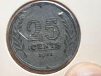 25 cent 1941 zink nr.7 (08), Postzegels en Munten, Munten | Nederland, Ophalen of Verzenden, Koningin Wilhelmina, 25 cent