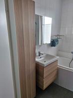 Ikea badkamer meubels: hoge kast, wastafelmeubel en spiegel, Huis en Inrichting, Badkamer | Badkamermeubels, Ophalen, (Half)hoge kast