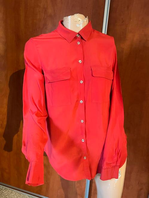 SET blouse maat m origineel ZGAN ACETAT & ZEIDE, Kleding | Dames, Blouses en Tunieken, Zo goed als nieuw, Maat 38/40 (M), Rood
