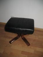 Leren Voetenbankje Hocker Puur Vintage, Ophalen, Minder dan 50 cm, Vintage, Hout