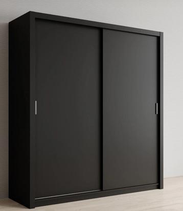 Kledingkast met schuifdeuren - zwart